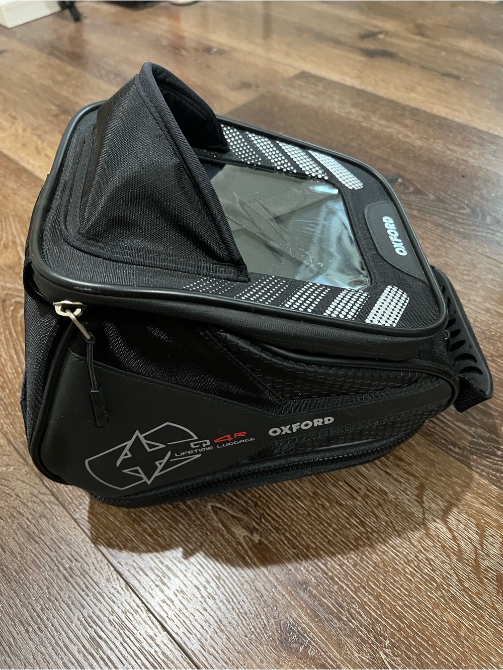 Oxford Q4R lifetime luggage Black Motorcycle Tail Bag with Reflective Logo - Picture 5 of 14